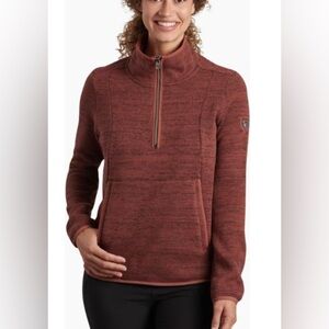 KUHL Ascendyr Quarter-Zip Fleece Sweater Women's size Small Rust outdoor jacket